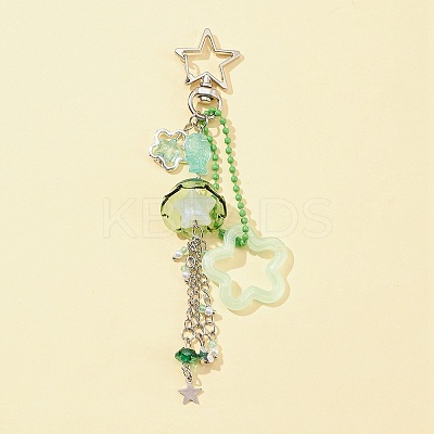 Acrylic & Glass Pendant Keychains KEYC-FZ00003-1