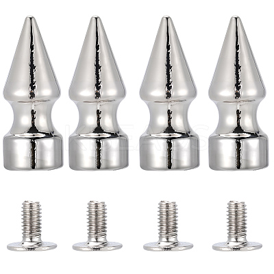 20Pcs Zinc Alloy Spikes Screwback Studs FIND-GF0008-53B-1