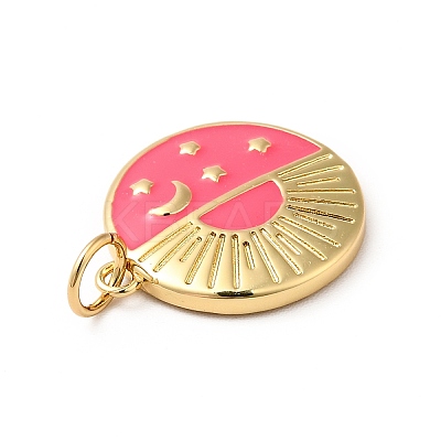 Rack Plating Brass Enamel Pendants KK-H431-29G-1