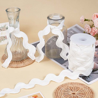 9 Yards Polyester Wavy Fringe Trim Ribbon OCOR-XCP0002-90C-1