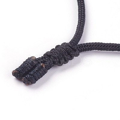 Adjustable Natural Rhodonite Pendant Necklaces NJEW-A125-C01-1