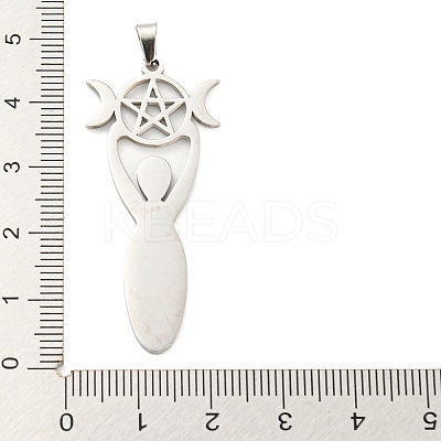Non-Tarnish 304 Stainless Steel Pendants LS-STAS-P330-02P-1