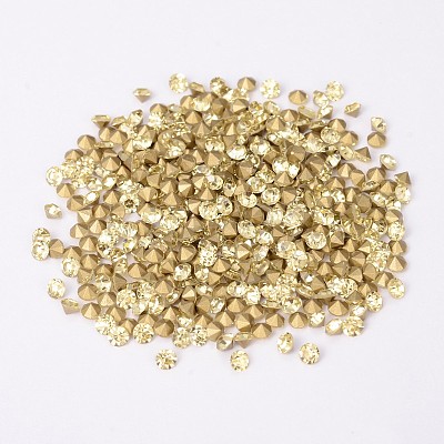 Back Plated Grade A Diamond Glass Pointed Rhinestone RGLA-SS6-011-1