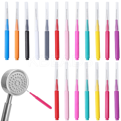 60Pcs 12 Colors Plastic Cleaning Brushes AJEW-CN0004-01-1