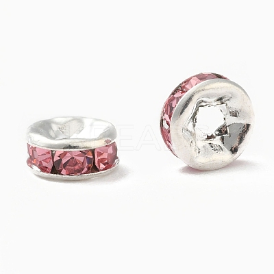 Brass Grade A Rhinestone Spacer Beads RB-A014-Z6mm-27S-1
