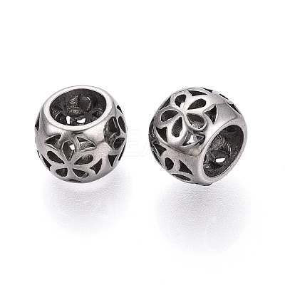 304 Stainless Steel Large Hole Beads STAS-T072-140P-1