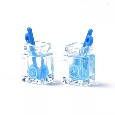 Imitation Drink Resin Pendants CRES-S359-32C-1