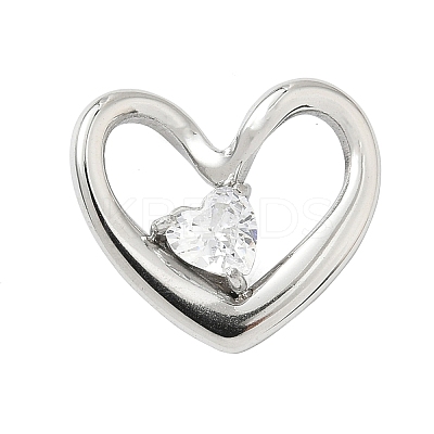 304 Stainless Steel Rhinestone Pendants LS-STAS-P401-02P-1