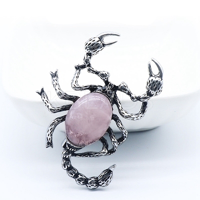 Natural Rose Quartz Big Pendants PW-WGB167E-03-1