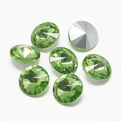 Pointed Back Glass Rhinestone Cabochons RGLA-T086-12mm-19-1