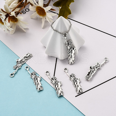 Tibetan Style Alloy Statue of Liberty Pendants TIBEP-Q043-152-RS-1