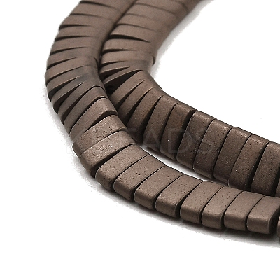 Electroplated Frosted Non-magnetic Synthetic Hematite Beads Strands G-G089-A01-08-1