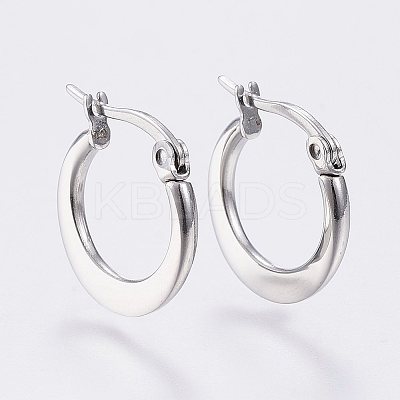 Tarnish Resistant 304 Stainless Steel Hoop Earrings LS-EJEW-F105-24P-1