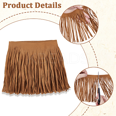1Pc Suede Fabric Tassels Ribbon OCOR-GF0005-60B-03-1