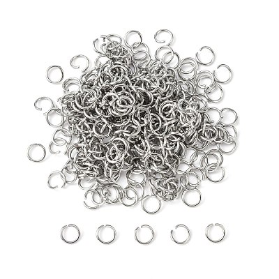 Tarnish Resistant 304 Stainless Steel Open Jump Rings STAS-E011-6x0.8mm-1