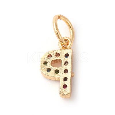 Brass Micro Pave Colorful Cubic Zirconia Charms LS-ZIRC-F092-01-P-1