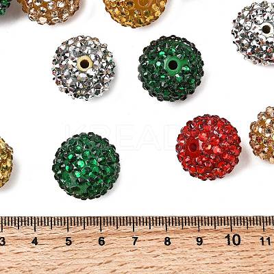 Christmas Theme Resin Rhinestone Beads RESI-L049-01-1