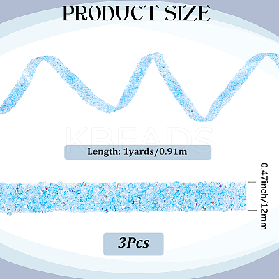 Self Adhesive Resin Rhinestone & Plastic Tape DIY-WH20081-008B-1