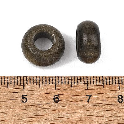 Natural Golden Sheen Obsidian European Beads GG-CBA02C4-06C-1