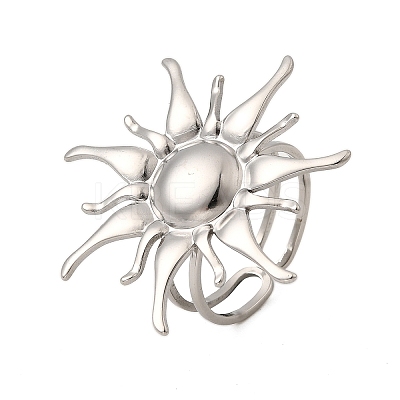 304 Stainless Steel Cuff Open Rings RJEW-S650-01B-P-1