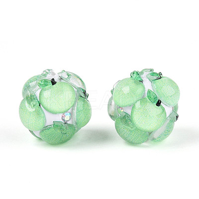 Fruit Round Resin Beads RESI-T059-03K-1