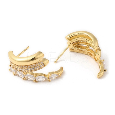 Crystal Rhinestone Claw Stud Earrings EJEW-D059-04G-01-1