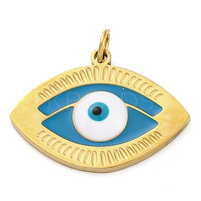 Ion Plating(IP) 304 Stainless Steel Enamel Pendants STAS-Z104-12G-02-1