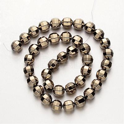 Electroplate Non-magnetic Synthetic Hematite Bead Strands G-F300-30-06-1