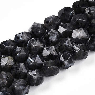 Natural Larvikite Beads Strands G-T139-8mm-51-1