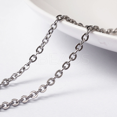 Tarnish Resistant 304 Stainless Steel Cable Chains CHS-L014-16P-1