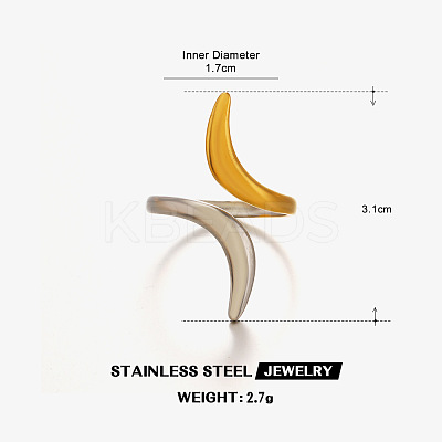 304 Stainless Steel Cuff Open Rings FS-WG38541-01-1