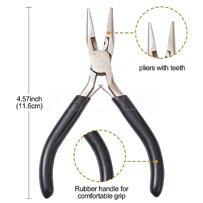 3Pcs 3 Styles Carbon Steel Jewelry Pliers Sets PT-YW0001-10-1