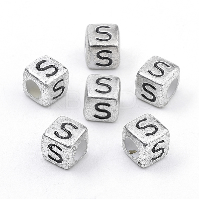 Plated Acrylic Beads X1-PB43C9308-S-1