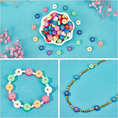 5 Strands Handmade Polymer Clay Beads Strands CLAY-NB0001-46-1