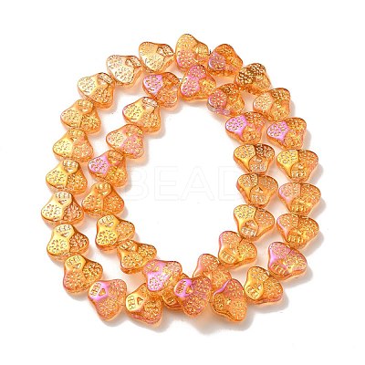 Transparent Electroplate Glass Beads Strands LS-EGLA-F158-HR01-1