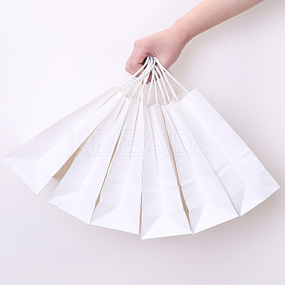 Pure Color Kraft Paper Bags AJEW-CJ0001-09A-1