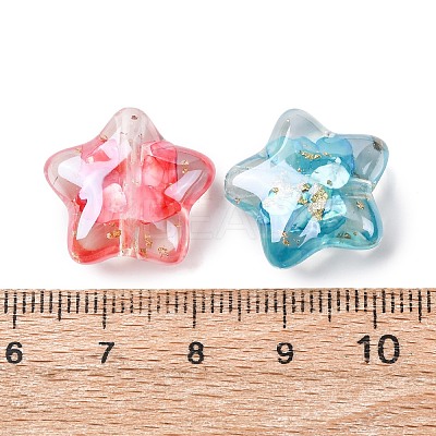 Transparent Resin & Natural Shell Beads RESI-B039-03A-1