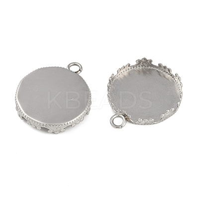 Non-Tarnish 304 Stainless Steel Pendant Cabochon Settings STAS-Z070-01P-04-1