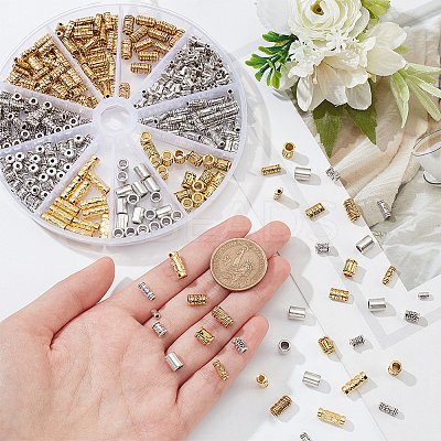 490Pcs 10 Style Tibetan Style Spacer Beads FIND-NB0003-36-1