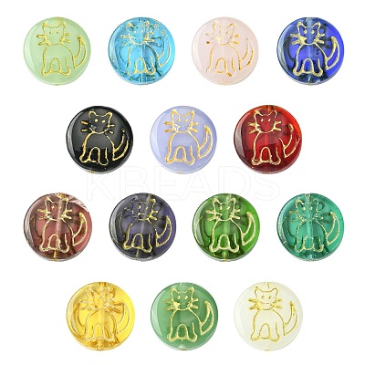 14Pcs 14 Colors Handmade Lampwork Beads LAMP-CJ0002-86-1