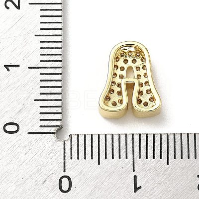 Brass Micro Pave Cubic Zirconia Charms KK-I382-06G-1