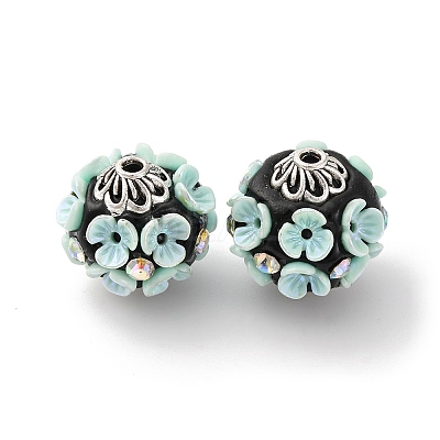 Handmade Resin Indonesia Round Beads IPDL-P005-24AS-03-1