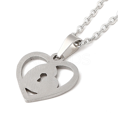 Non-Tarnish 306 Stainless Steel Pendant Necklace for Women NJEW-Q772-01P-10-1