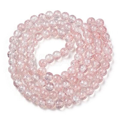 Transparent Crackle Baking Paint Glass Beads Strands X1-DGLA-T003-01A-13-1