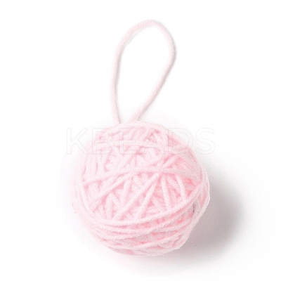 Yarn Knitted Christmas Ball Ornaments AJEW-P106-01C-1