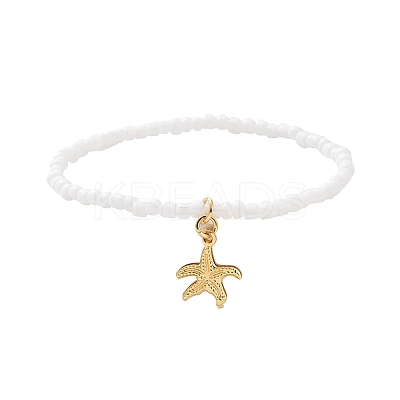 3Pcs 3 Style Glass Seed & ABS Plastic Pearl & Evil Eye Beaded Stretch Bracelets Set BJEW-JB09358-1