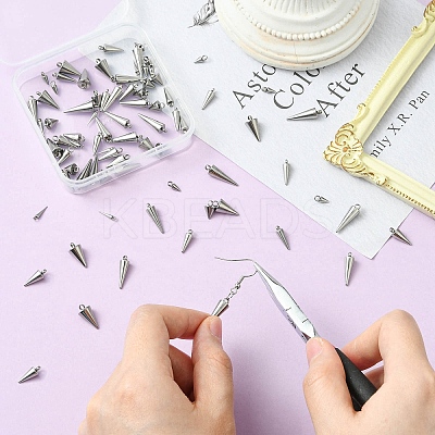 80Pcs 8 Styles Stainless Steel Pendants STAS-CJ0002-85-1