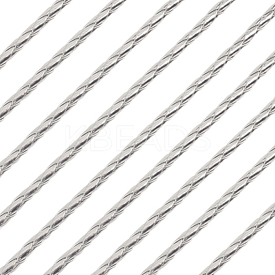 5M Braided Round PU Leather Jewelry Cord OCOR-GF0004-96A-04-1