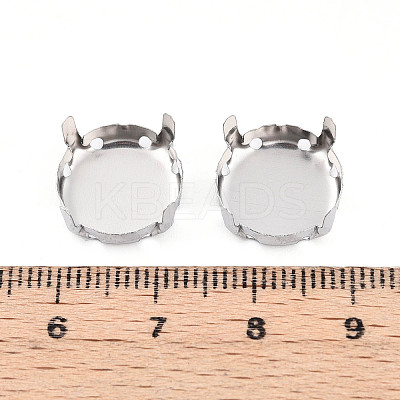 201 Stainless Steel Sew on Prong Settings STAS-T032-01-14mm-P-1