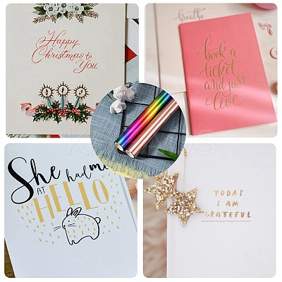 2 Rolls 2 Colors A4 Hot Stamping Foil Paper DIY-SZ0002-80-1